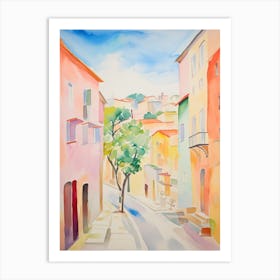 Foggia, Italy Watercolour Streets 1 Art Print