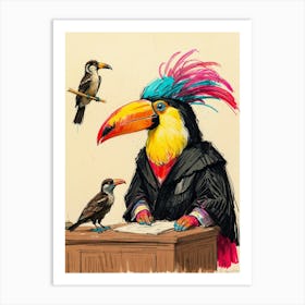 Toucan Court Art Print