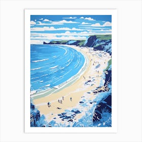 Barafundle Bay Beach Pembrokeshire Wales 3 Art Print