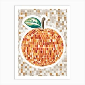 Mosaic Orange 4 Art Print