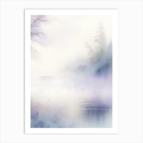 Fog Waterscape Gouache 2 Art Print