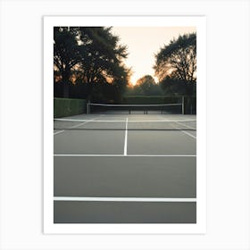 Tennis Court At Sunset Art Print