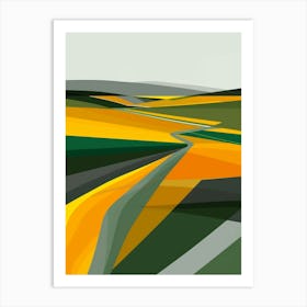 Yellow And Green Field Art Print