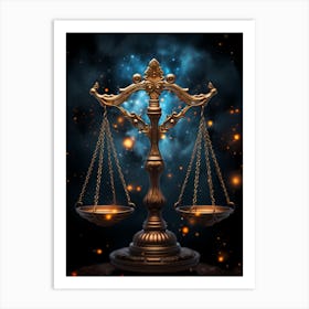 Balance Scales Of Justice Art Print