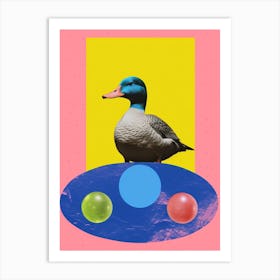 Geometric Circle Duckling 1 Art Print