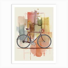 Watercolor Bicycle Painting Art Print