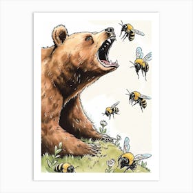 Bumblebee Storybook Illustration 4 Art Print