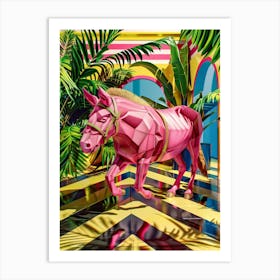 Pink Donkey Art Print