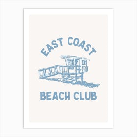 Illustrated East Coast Beach Club Art Print