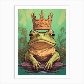 King Of Frogs Art Nouveau 5 Art Print