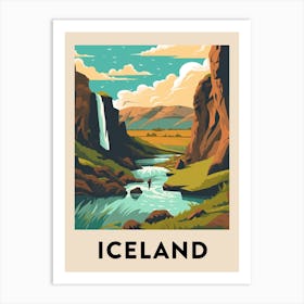 Vintage Travel Poster Iceland 10 Art Print