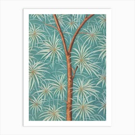 Coconut tree Vintage 2 Botanical Art Print