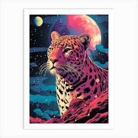 Leopard In Space Art Print