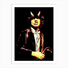 angus young acdc band music 1 Art Print