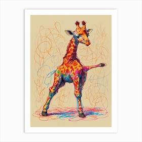 Default Draw Me A Giraffe Attempting Balletlegs Tangled Grace 2 Art Print