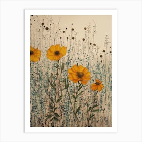 Yellow Cosmos Art Print