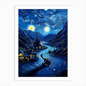 Starry Night Painting Art Print