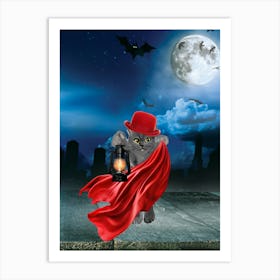 Puss In Red Velvet Art Print