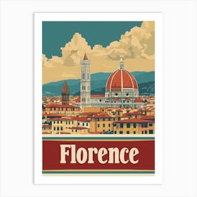 Aihrgdesign A Vintage Travel Poster Of Florence Featuring The 6621d5d4 Cba7 41f8 8d00 1cfa4cffa7ab 2 Art Print