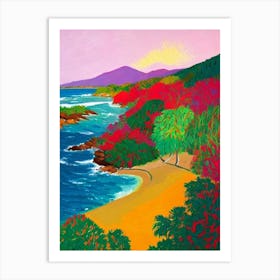 Anse Source D'Argent Beach, Seychelles Hockney Style Art Print