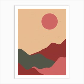 Abstract Mountain Landscape 3 Art Print