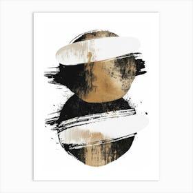 Black And Gold Abstract Painting 43 Art Print