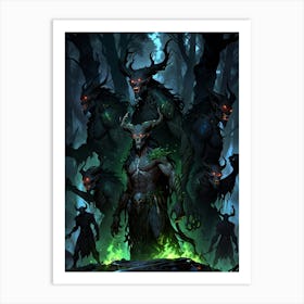 Demons In The Forest 2 Art Print