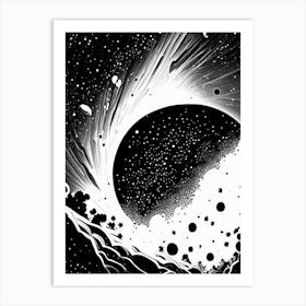 Star Cluster Noir Comic Space Art Print