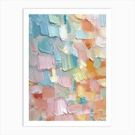 Pastels Impasto Paint Brush Strokes 10 Art Print