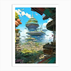 City In The Sky 4 Art Print