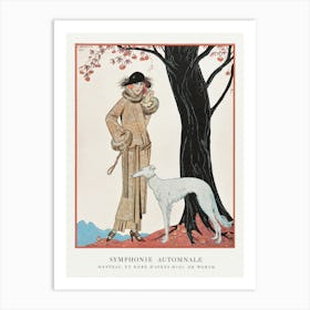 Autumn Symphony Mantle And Afternoon Dress (1922), George Barbier Art Print