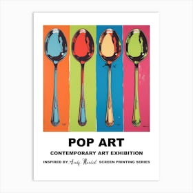 Spoons Pop Art 3 Art Print