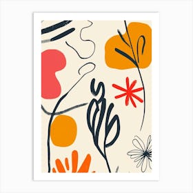 Abstract Floral Pattern 10 Art Print