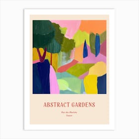 Colourful Gardens Bois Des Moutiers France 2 Red Poster Art Print