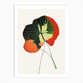 Nasturtium Leaf Abstract Art Print