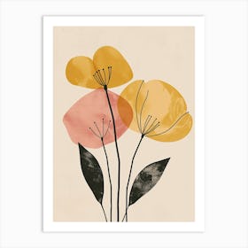 San Antonio Flower Market Boho Minimalist Style Art Print