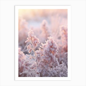 Frosty Botanical Winter Heath 3 Art Print