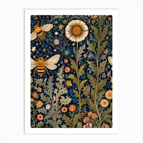 William Morris Bees And Flowers Art Print