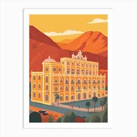 Lima Peru Travel Illustration 3 Art Print