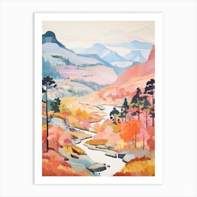 Autumn National Park Painting Yosemite National Park California Usa 4 Art Print