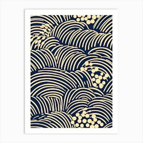 Asian Wave Pattern Art Print