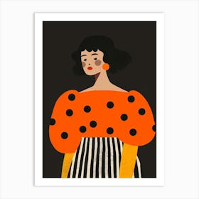 Polka Dot Girl 2 Art Print