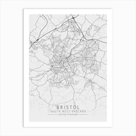 Bristol South West England Map Art Print