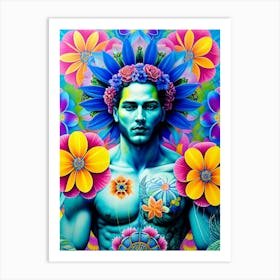 Psychedelic Man 3 Art Print