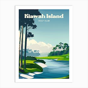 Kiawah Island South Carolina Digital Travel Art Art Print