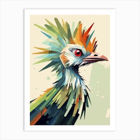 Colourful Dinosaur Microraptor Art Print