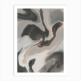 Gray Abstract Painting Art Print