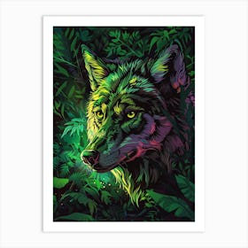 Wolf In The Jungle 19 Art Print