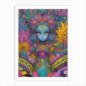 Psychedelic Girl 1 Art Print