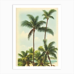 Anse Chastanet Beach 3 St Lucia Vintage Art Print